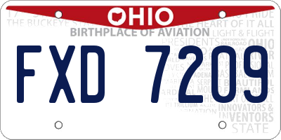 OH license plate FXD7209