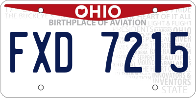 OH license plate FXD7215