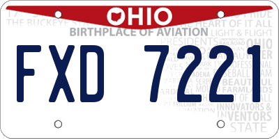 OH license plate FXD7221