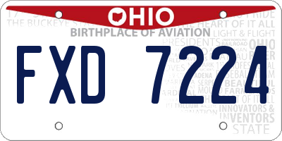 OH license plate FXD7224