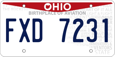 OH license plate FXD7231