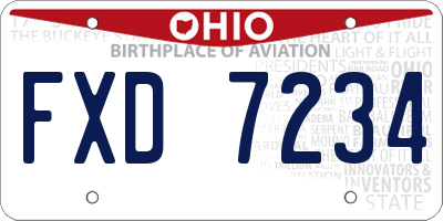 OH license plate FXD7234