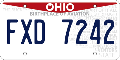 OH license plate FXD7242