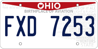 OH license plate FXD7253