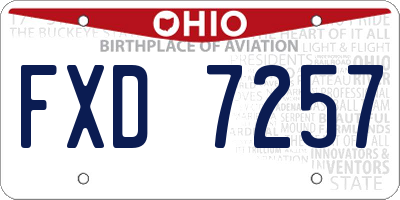 OH license plate FXD7257