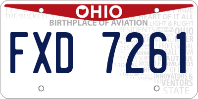 OH license plate FXD7261