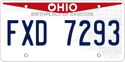 OH license plate FXD7293