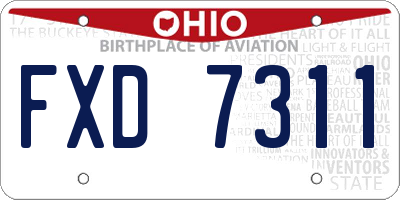 OH license plate FXD7311