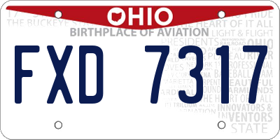 OH license plate FXD7317