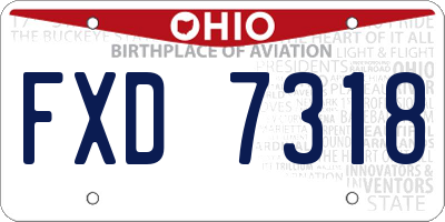 OH license plate FXD7318
