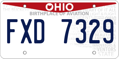 OH license plate FXD7329