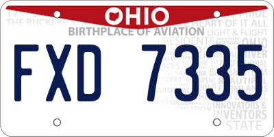 OH license plate FXD7335