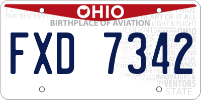 OH license plate FXD7342