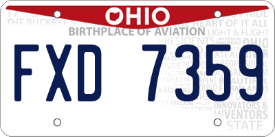 OH license plate FXD7359