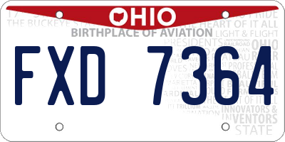 OH license plate FXD7364