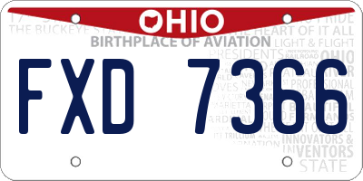 OH license plate FXD7366