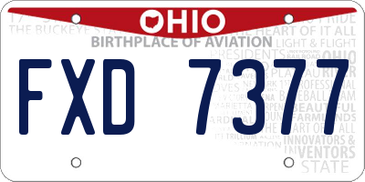 OH license plate FXD7377