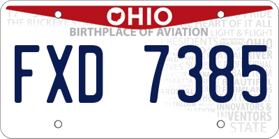 OH license plate FXD7385