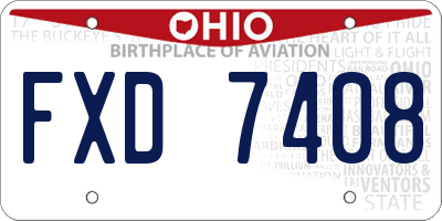 OH license plate FXD7408