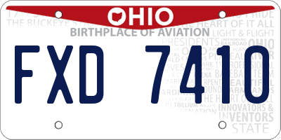 OH license plate FXD7410