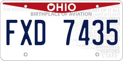 OH license plate FXD7435