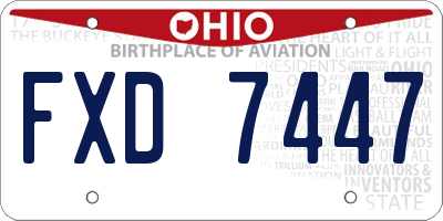 OH license plate FXD7447