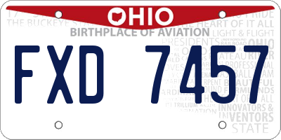 OH license plate FXD7457