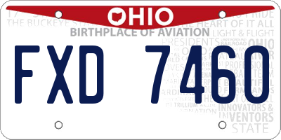 OH license plate FXD7460