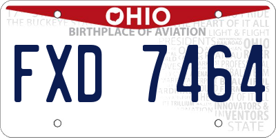 OH license plate FXD7464