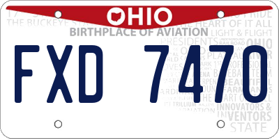 OH license plate FXD7470