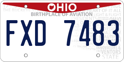 OH license plate FXD7483