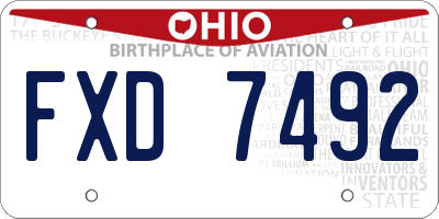 OH license plate FXD7492