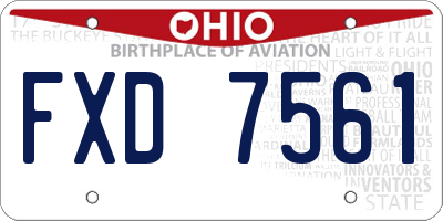 OH license plate FXD7561