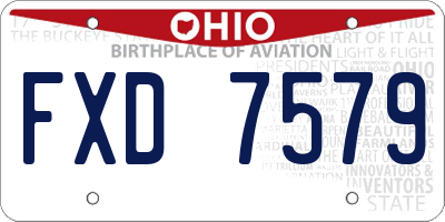 OH license plate FXD7579