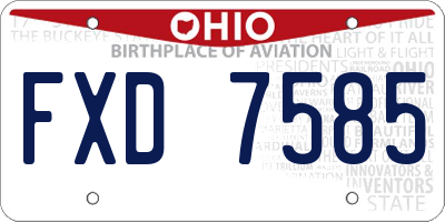 OH license plate FXD7585