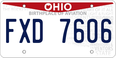 OH license plate FXD7606