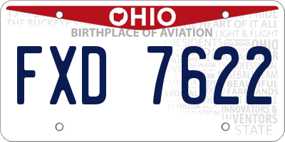 OH license plate FXD7622