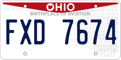 OH license plate FXD7674