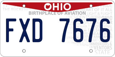 OH license plate FXD7676