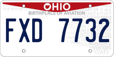 OH license plate FXD7732