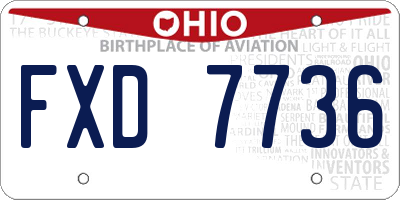 OH license plate FXD7736