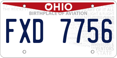 OH license plate FXD7756