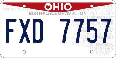 OH license plate FXD7757