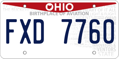 OH license plate FXD7760