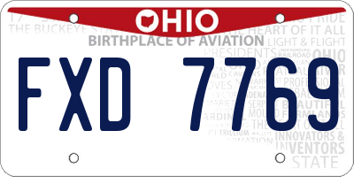 OH license plate FXD7769