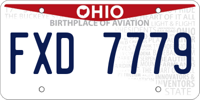 OH license plate FXD7779
