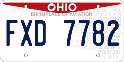 OH license plate FXD7782