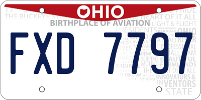 OH license plate FXD7797