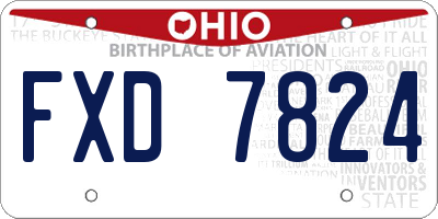 OH license plate FXD7824