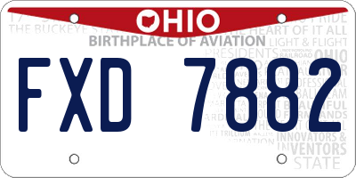 OH license plate FXD7882